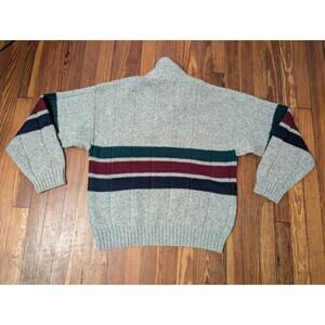 Eddie Bauer VTG Wool Blend Gray Sweater Womens Large